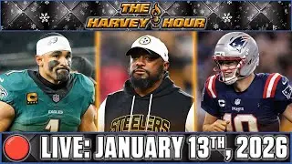 🔴 LIVE: Mike Tomlin GONE, Eagles Collapse, Josh Allen Goes Superman, Patriots Pound Chargers & More