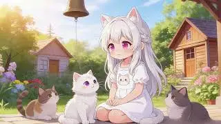 Cozy Cat Village 🌿🐱 | Fresh Morning Music in a Cat Village for Focus, Coffee & Peace