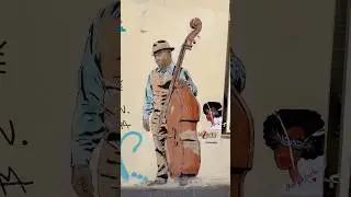 🎻 by Jana & Js - Paris, France. #streetart #graffiti #mural #shorts