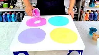 Весенние цветы 🌺 и мягкие пастельные тона! - Акриловая живопись - Fluid Art
