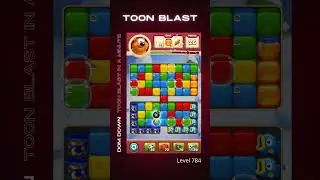 Dom Down Toon Blast - Level 784 🟥🟨🟦 #shorts