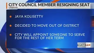 Urbana City Council member announces resignation
