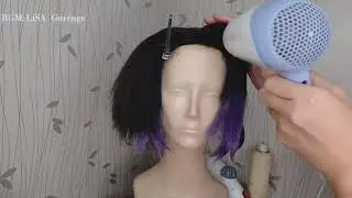 Shinobu Kocho wig tutorial [wig coloring using markers]