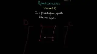 CBSE CLASS 9 (TERM 2 ) : FASTEST COMPLETION OF COURSE QUADRILATERALS IMPORTANT THEOREM 8.2 (#shorts)