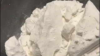 White satisfying baking soda crushing asmr