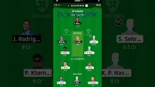 //DCW VS UPW dream11 prediction//