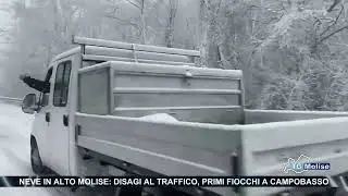 Neve in Alto Molise: disagi al traffico, primi fiocchi a Campobasso