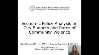 Arcadia University - Economic Policy Analysis on City Budgets and Rates of Community Violence