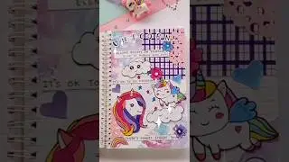 Unicorn Journal with me 🦄💜💙✨| #art #satisfying #journal #unicorn