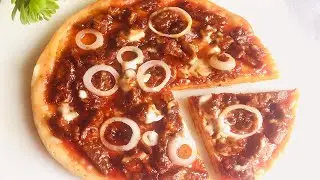 Home made pizza without cheese & sauce |Beef Pizza Recipe