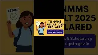 TN NMMS Result 2025 Declared: Check Class 8 Scholarship Results at dge.tn.gov.in