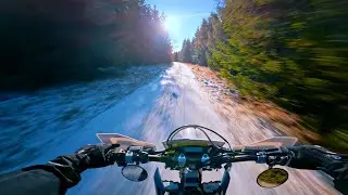 FE450 SNOW ENDURO EXPLORING!!! [RAW SOUND] 4K