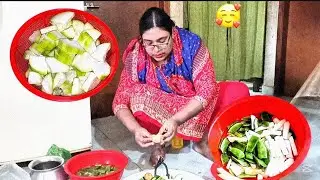 গ্রাসকার্প মাছের মাথা দিয়ে লাউ রান্না | চেলা শুটকি দিয়ে বেগুন-মূলা-সিমের গ্রামীণ তরকারি | 🍲🔥
