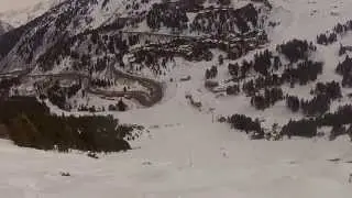 Les Arcs 2000. Piste noire du bois de l'ours. 20-03-2015