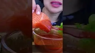 RAW SALMON ASMR SAS ASMR #shorts #streetfood #shortsvideo #viralvideo #fish