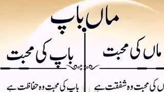 maa baap ki muhobat shafqat aur hifazat