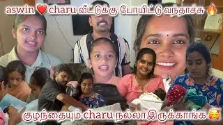 Aswin❤️charu குழந்தைய பாக்க போறோம்🤗 #durgagandhi durgagandhi 