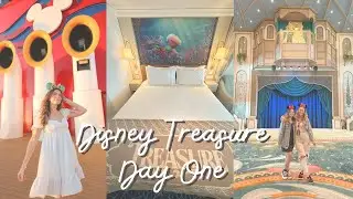 DISNEY TREASURE DAY ONE | Room Tour, Sail Away Party, Haunted Mansion Parlor + MORE!