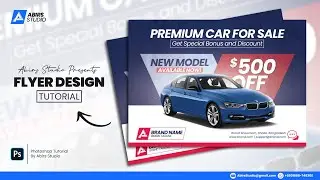 Car Sales Creative Flyer Design | Photoshop Tutorial