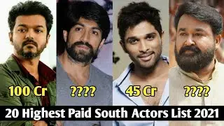 Top 20 Highest Paid South Indian Actors List 2021 | Tamil, Telugu, Malayalam, Kannada