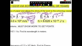 Chem 1 Wavelength Frequency and Energy