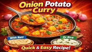Easy Onion Potato Curry 😋 | Aloo Pyaz Sabzi Recipe | Simple Veg Curry for Roti & Rice