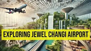 എയർപോർട്ടിൽ വെള്ളച്ചട്ടം! Exploring Changi Airport Singapore  DJI, Apple Store, Fountain & More!