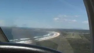 Landing runway 18 at Moruya, NSW