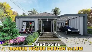Small house design ideas 9x12,5m | Modern house design [3 bedrooms] | W. Design House # 33