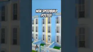 Townhouse Shell Speedbuild POSTED! #sims4 #ts4speedbuild #shorts