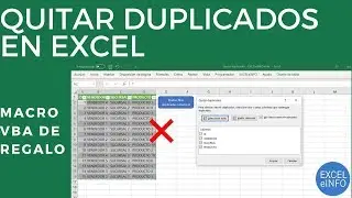 Quitar duplicados en Excel | Macro VBA de regalo
