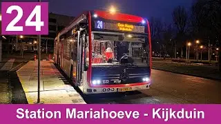 HTM lijn 24: Station Den Haag Mariahoeve - Den Haag Kijkduin | HTM 1533 | 2025