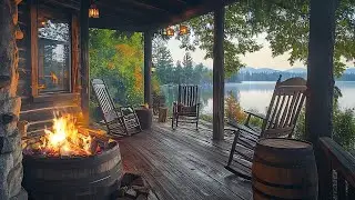 Spring Rain and Fireplace Ambience on a Peaceful Porch: Relaxation and Stress Relief Sounds
