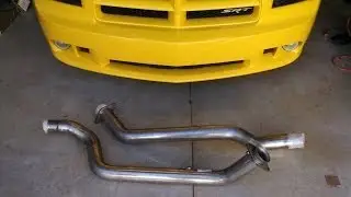 HHP/JBA catless mid pipes before and after idle and rev SRT8 dodge charger
