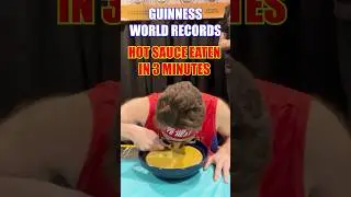 Spicy GOAT Destroys Hot Sauce Record in 3 Minutes! Guinness World Records! #spicy #shorts #trending
