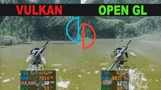 VULKAN vs OPEN GL Yuzu EA 2010 on Intel Core i3 10100f GTX 970 - Monster Hunter Rise