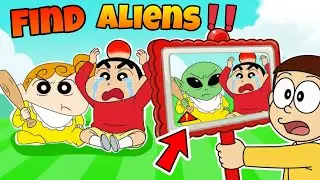Shinchan And Nobita Vs Alien - Shinchan And Nobita Game | Funny Game |