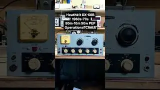 Heathkit DX-60B up and running after a power filter cap swap. #hamradio