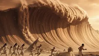 Disaster Movie: Mega Sand Tsunami Strikes Egypt, Burying the Pyramids | AI Cinematic 4K