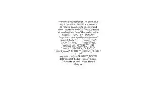 Spotify API andNo39 errorandNo39 andNo39 invalid_clientandNo39 Authorization Code Flow 400