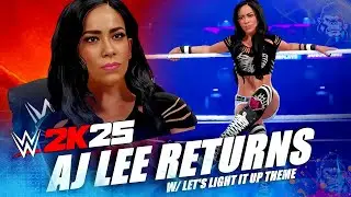 Эй Джей Ли с темой и графикой входа &laquo;Let's Light It Up&raquo; | Новый мод для ПК WWE 2K25