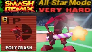 Smash Remix - All Star Mode Gameplay with Polygon Crash (VERY HARD)