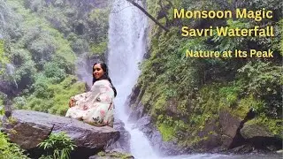 Itni Khoobsurti Ke Shabd Kam Pad Jayein। Savri Waterfall, Goa.💦 Monsoon mein Goa ka asli roop .💦 🌿