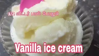 வீட்டில் இருக்கும் பொருட்களை வைத்து வெண்ணிலா ஐஸ்கிரீம்/Ice cream recipe in tamil/vanilla ice cream