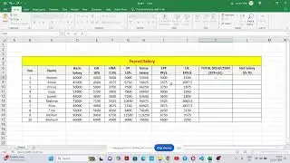 Employee Payroll salary | Create payroll salary | payroll salary in excel