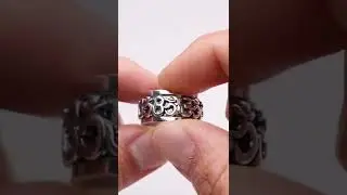 925 Sterling Silver Om Design Spinning Ring | TreasureBay