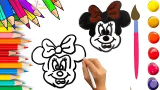 How To Draw cute Mickey Mouse Drawing, Painting & Coloring For Kids and Toddlers_ Child Art 🐋🌈🎨