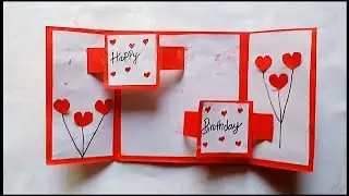 DIY Magic Pull-Tab Birthday Card | Easy Handmade Birthday Card Idea |Surprise Popup Card Tutorial