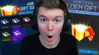 OPENING *50* GOLDEN GIFT '23 CRATES IN ROCKET LEAGUE!
