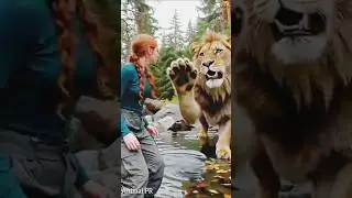 &lrm;🌍🐾 **Incredible Moment: Mother Lion Saves Cub with Woman's Help!** 🦁💖
